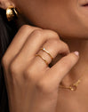 Ring Spiral Spark vergoldet - puesto en modelo