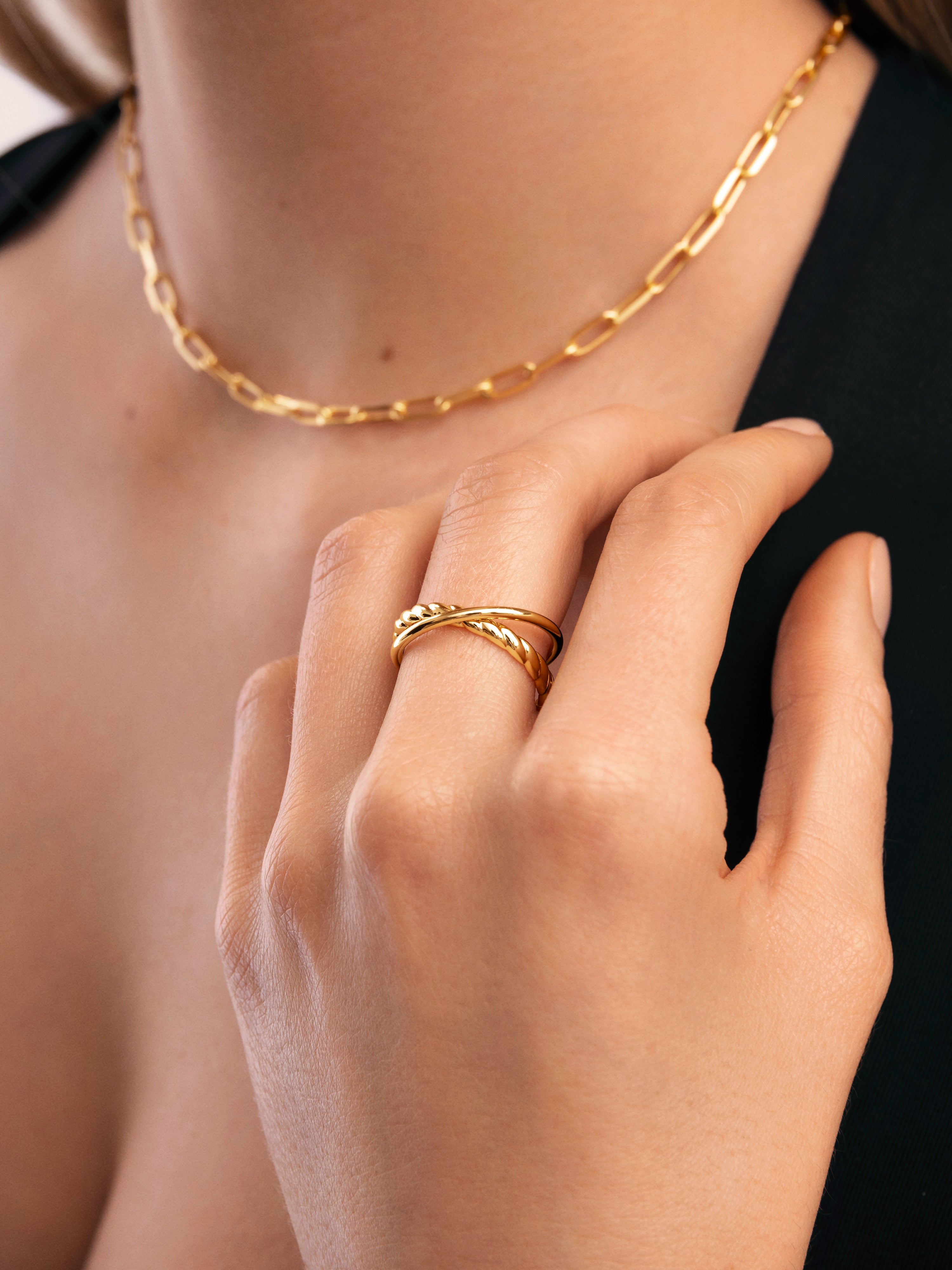 Anillo Story Baño Oro