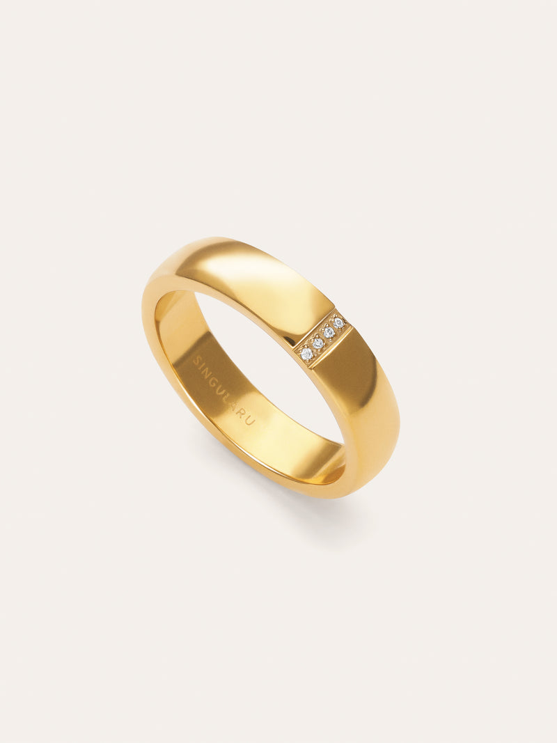 Bague Starla Sparks Acier Plaqué Or