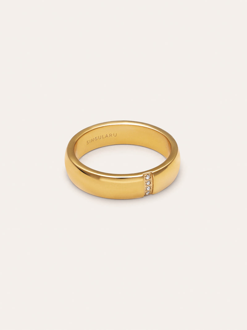 Bague Starla Sparks Acier Plaqué Or