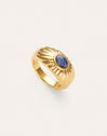 Sunbeam-Ring Blau Vergoldet