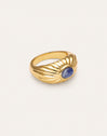 Sunbeam-Ring Blau Vergoldet