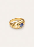 Sunbeam-Ring Blau Vergoldet