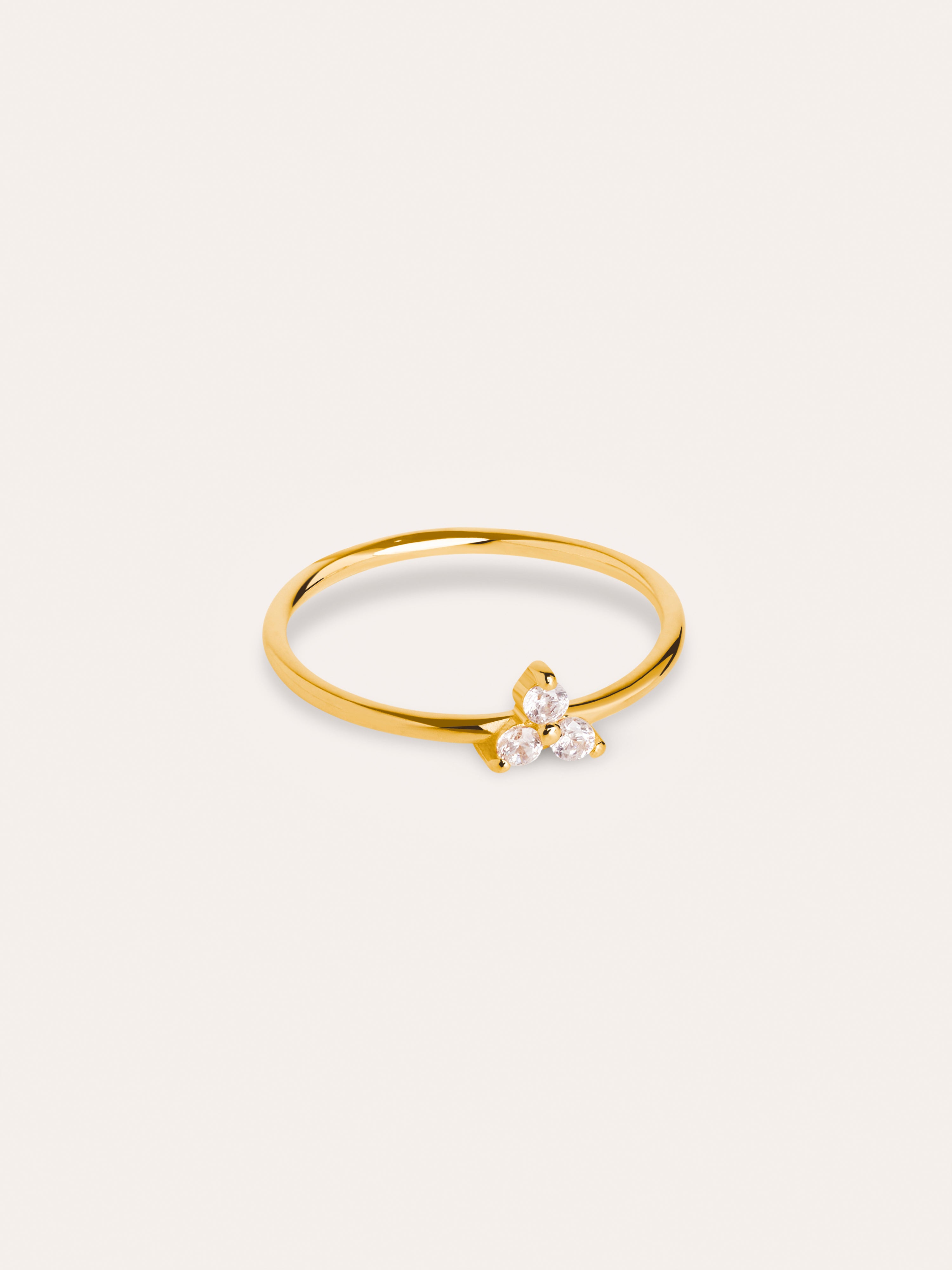 Bague Trèfle Plaqué Or