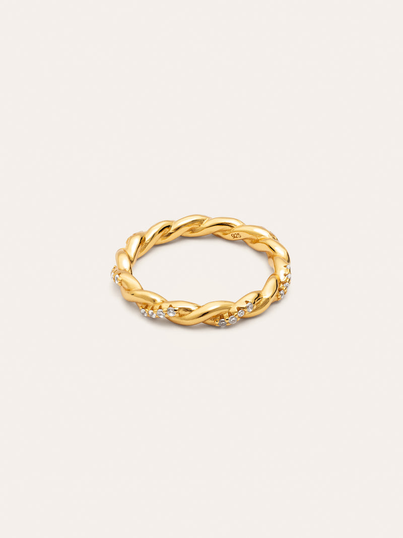 Tressia Ring Silber, vergoldet