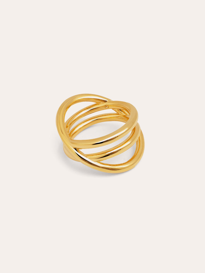 Trinity Ring, vergoldet