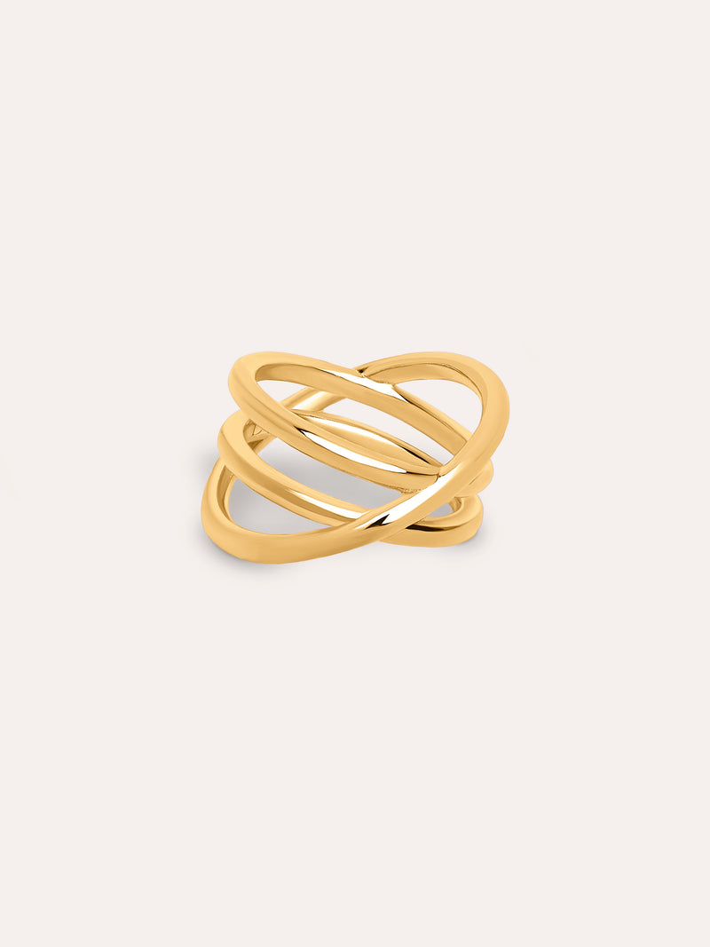Trinity Ring, vergoldet