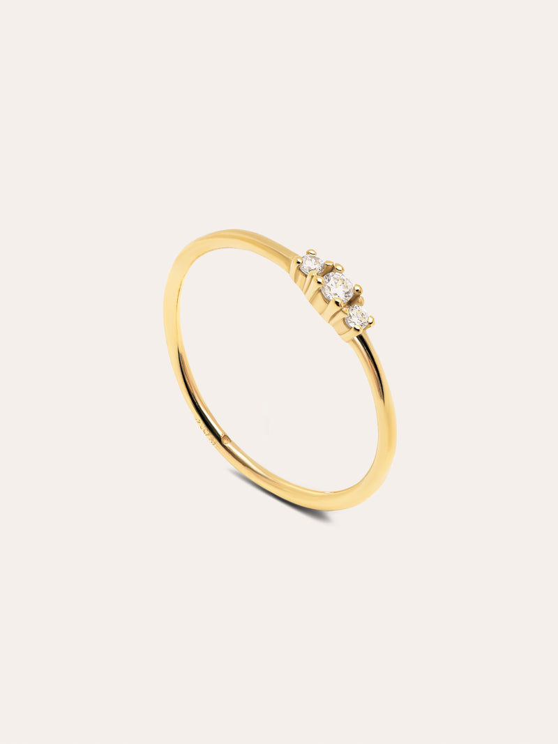 Trini Spark Ring Silber, vergoldet