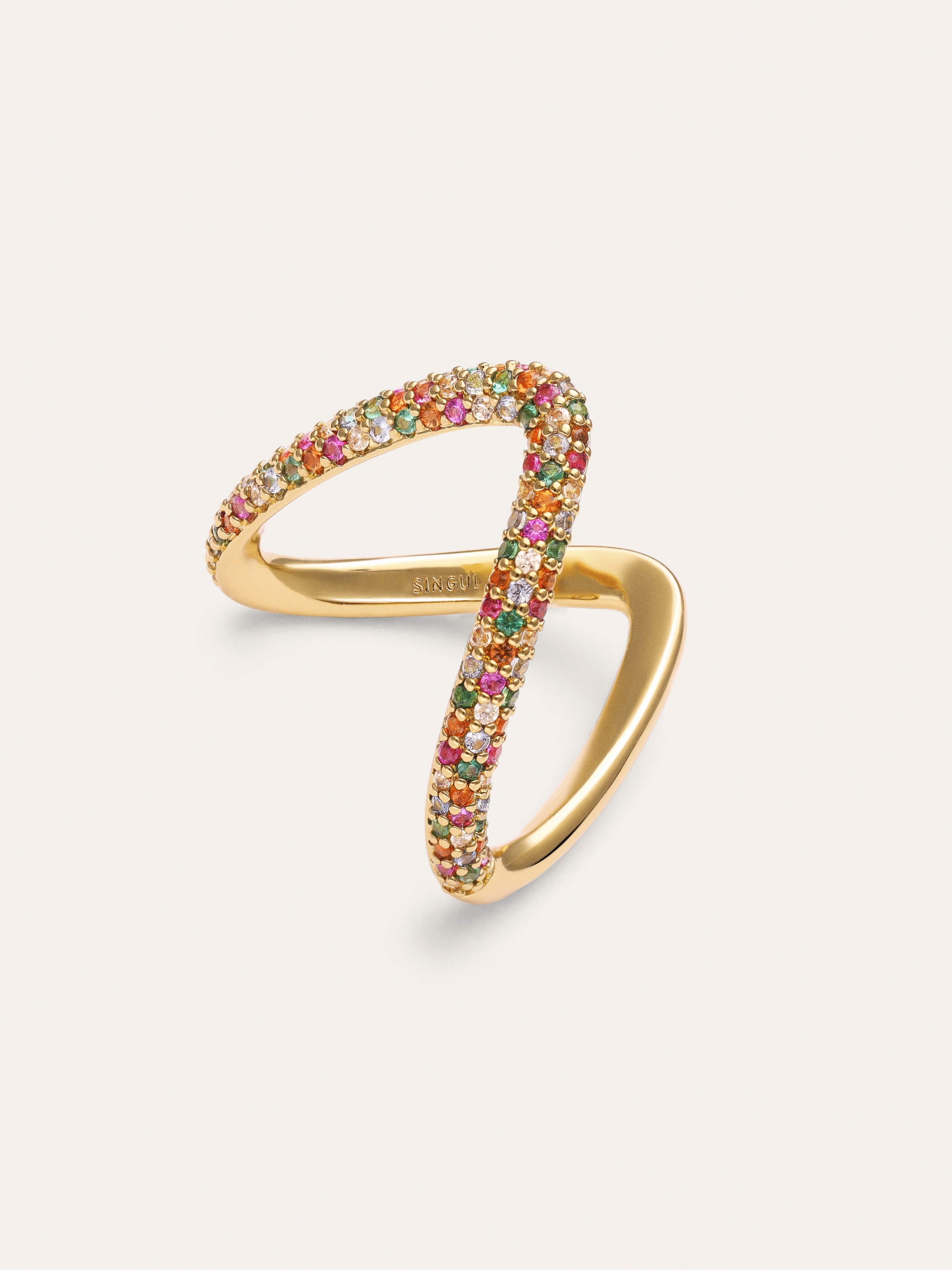 Scarlett Dance V-Ring, vergoldet