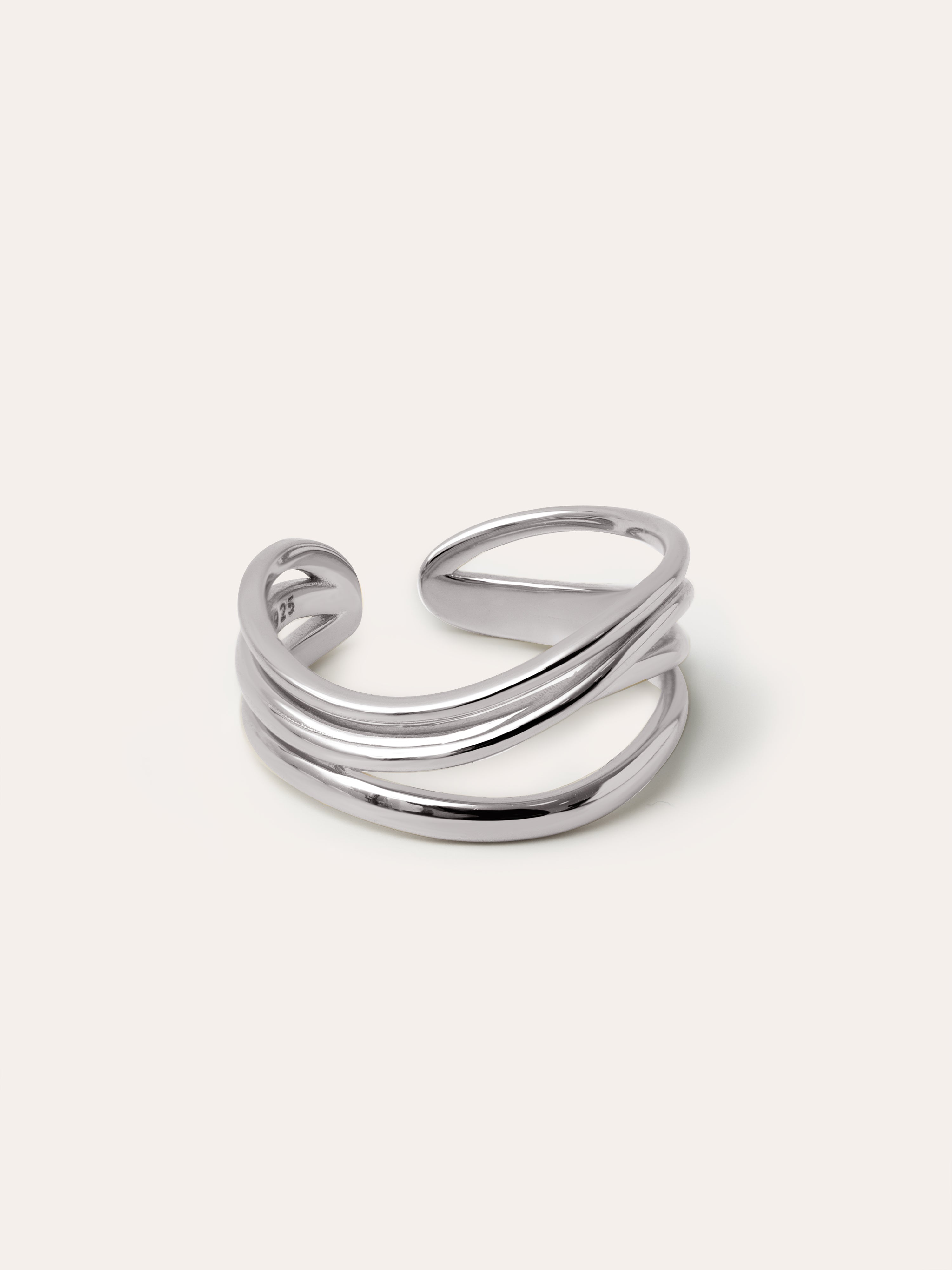 Anillo Waves Plata