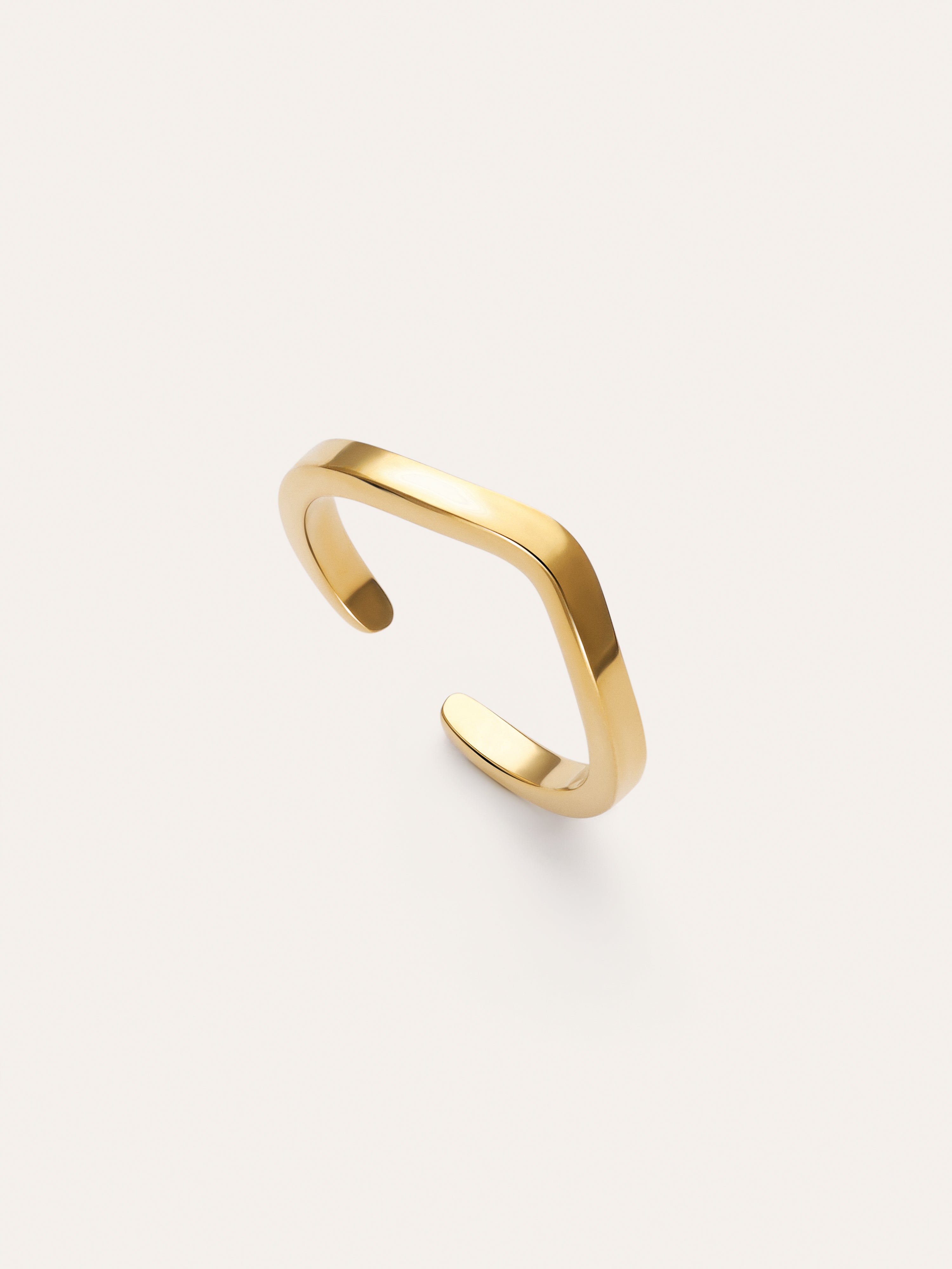 Pie Peak Ring Gold Plated Steel
