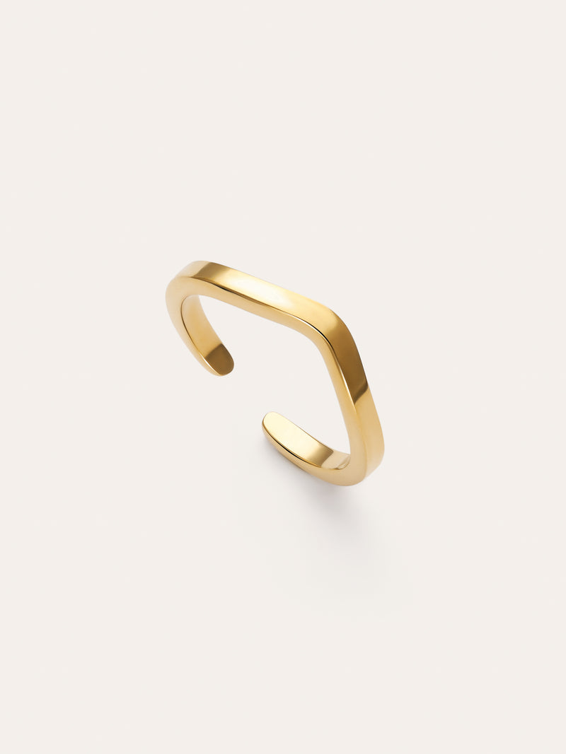 Pie Peak Ring Gold Plated Steel