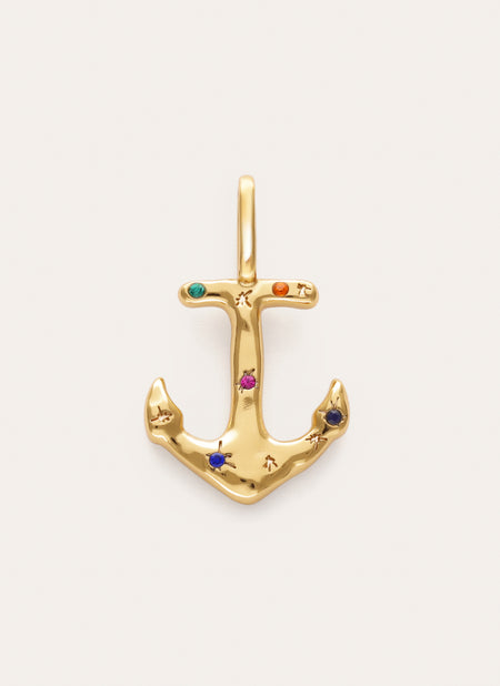 Charm Ancre Plaqué Or