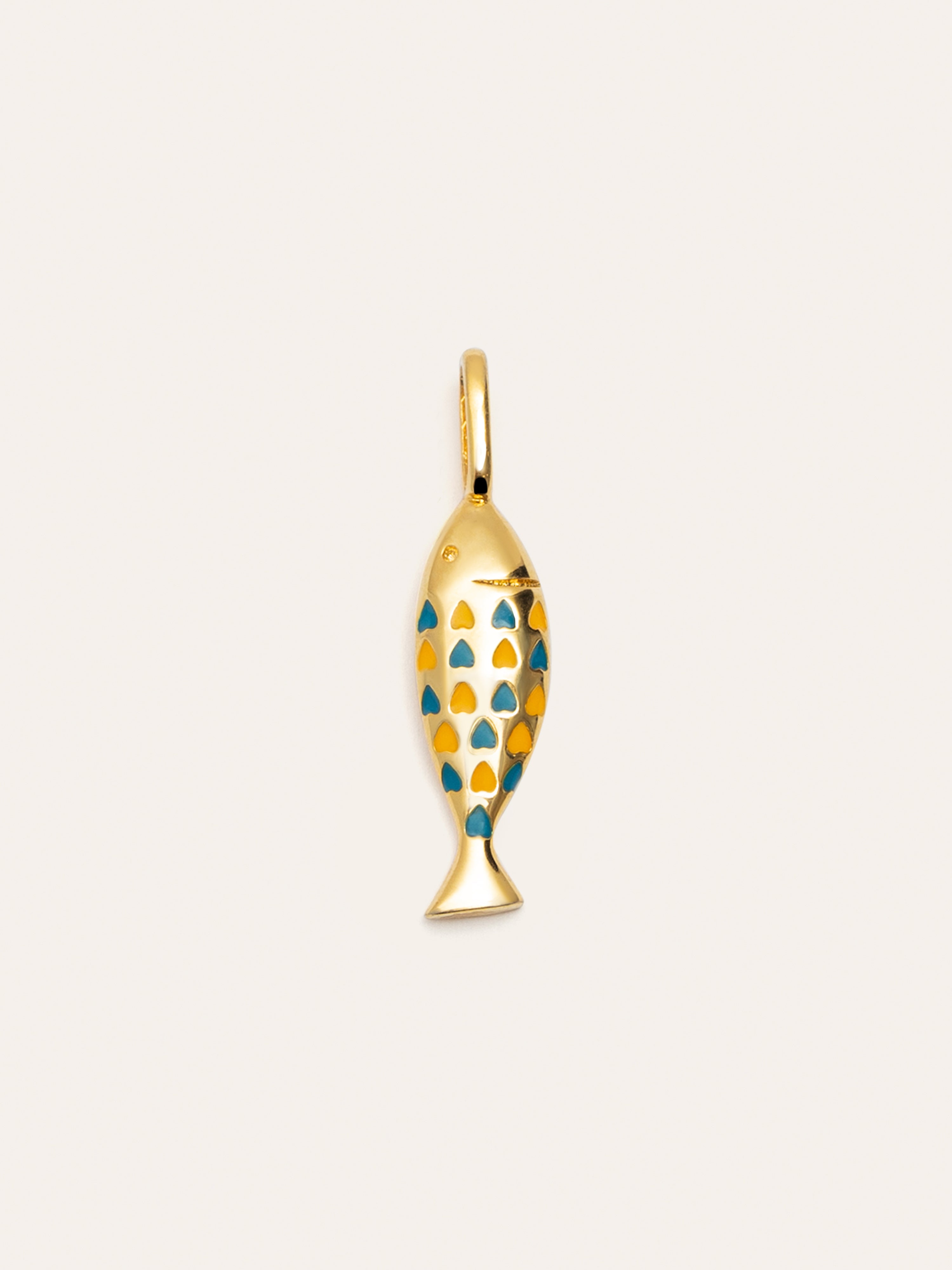 Bluetail Fish Gold Charm