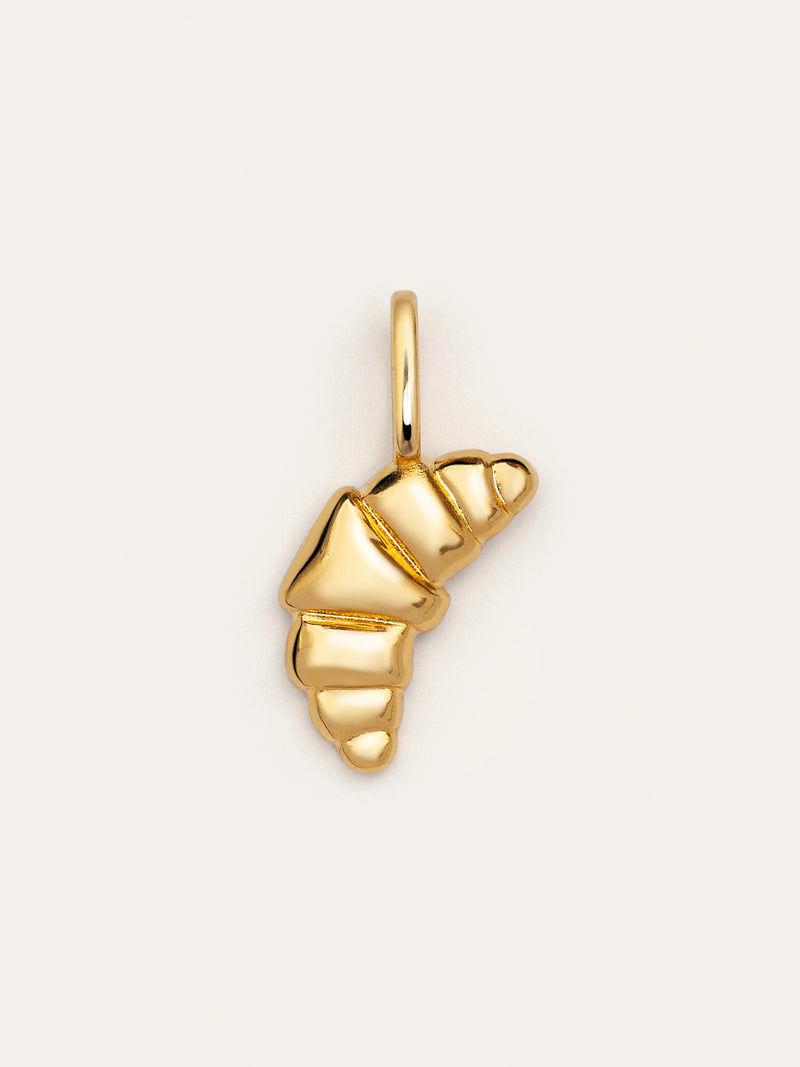 Charm Croissant, vergoldet