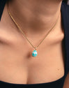 Charm Easter Egg Blue Baño Oro