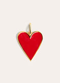 Lovely Red Heart Enamel Gold Charm