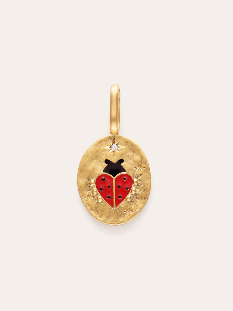 Marienkäfer Charm vergoldet