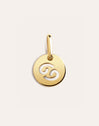 Charm Mini Medallion Zodiaco Plata Baño Oro