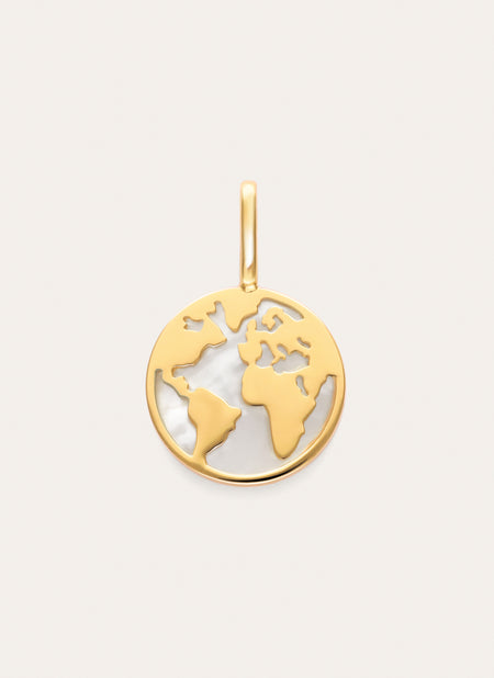 Charm Mundo Nácar Baño Oro