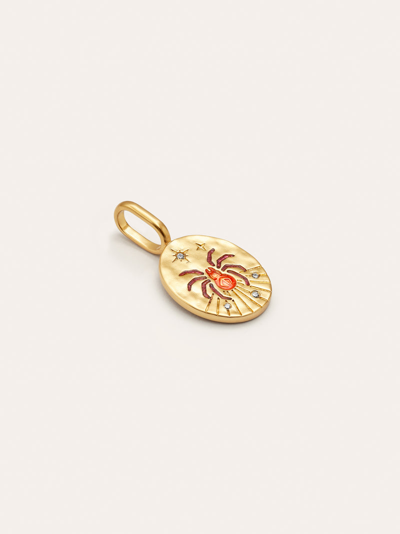 Mystic Spinne Charm, vergoldet