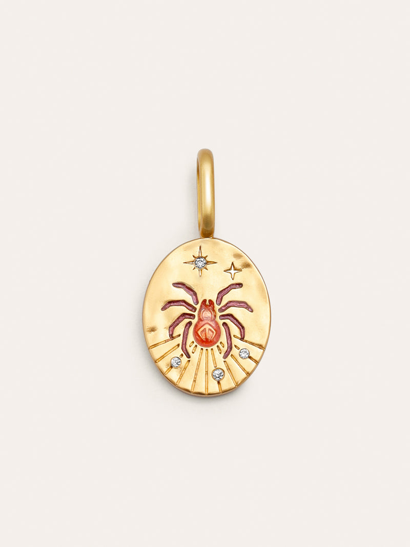 Mystic Spinne Charm, vergoldet
