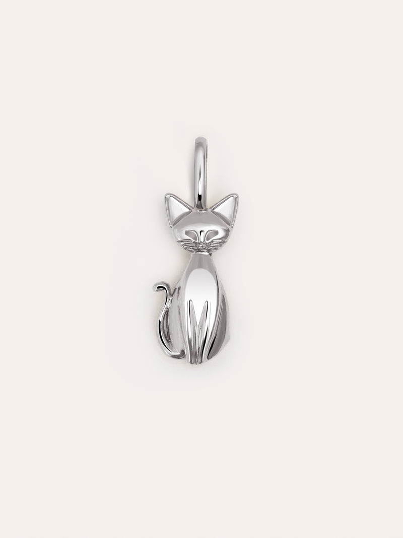 Salem Katze Emaille Grau Charm