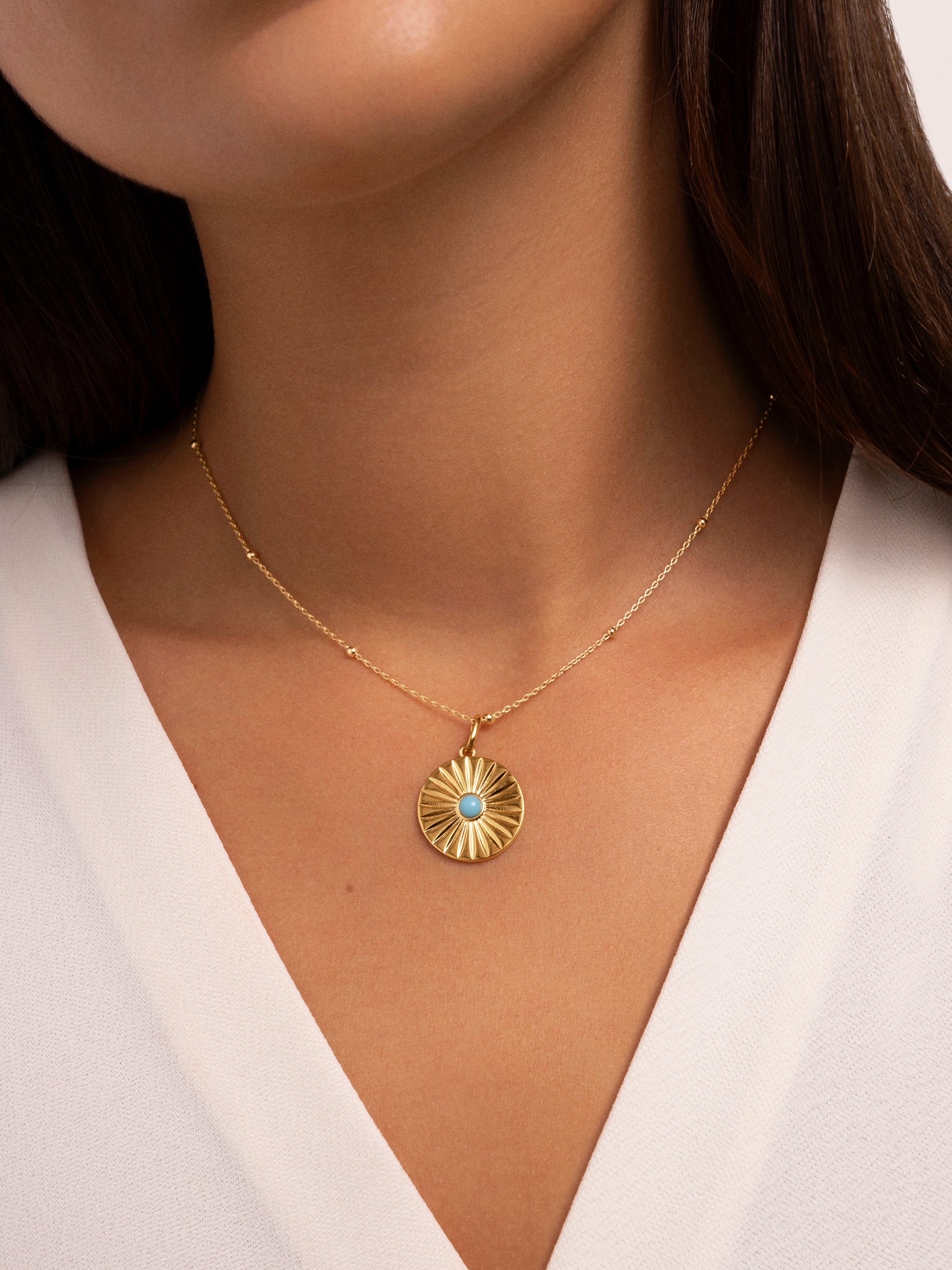 Solei Turquoise Gold Charm