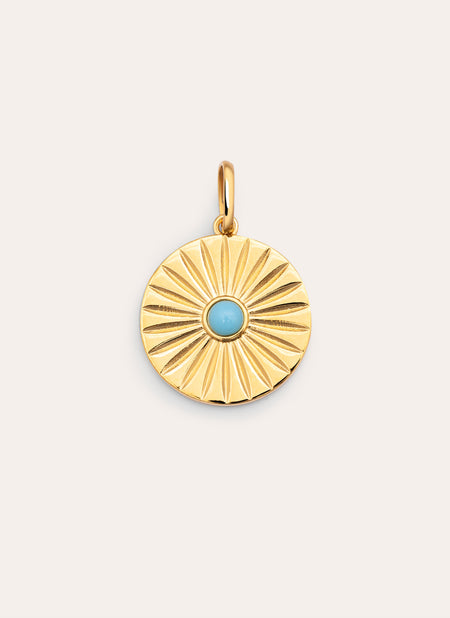 Solei Turquoise Gold Charm