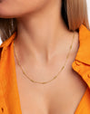 Collar Triple Dots Acero Baño Oro