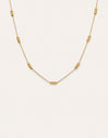 Collar Triple Dots Acero Baño Oro