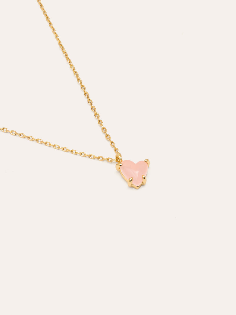  Adorable Heart Pink Halskette, vergoldet 