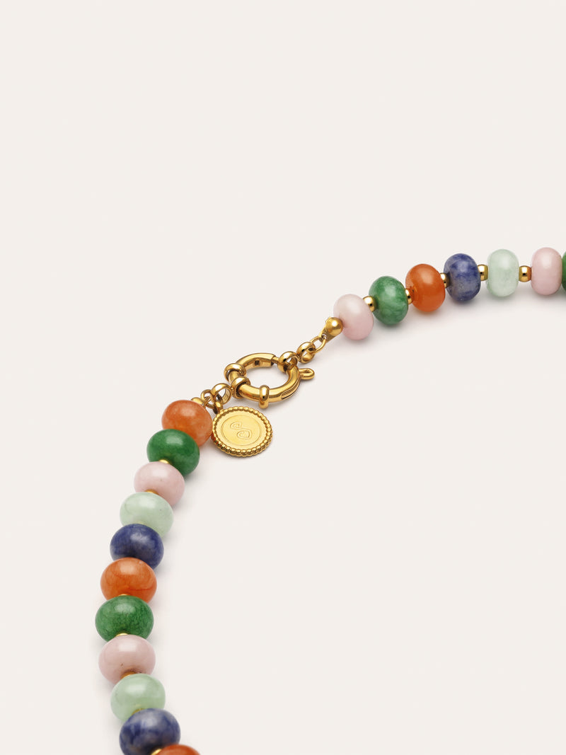 Halskette Alpine Stones Edelstahl mit Goldbeschichtung