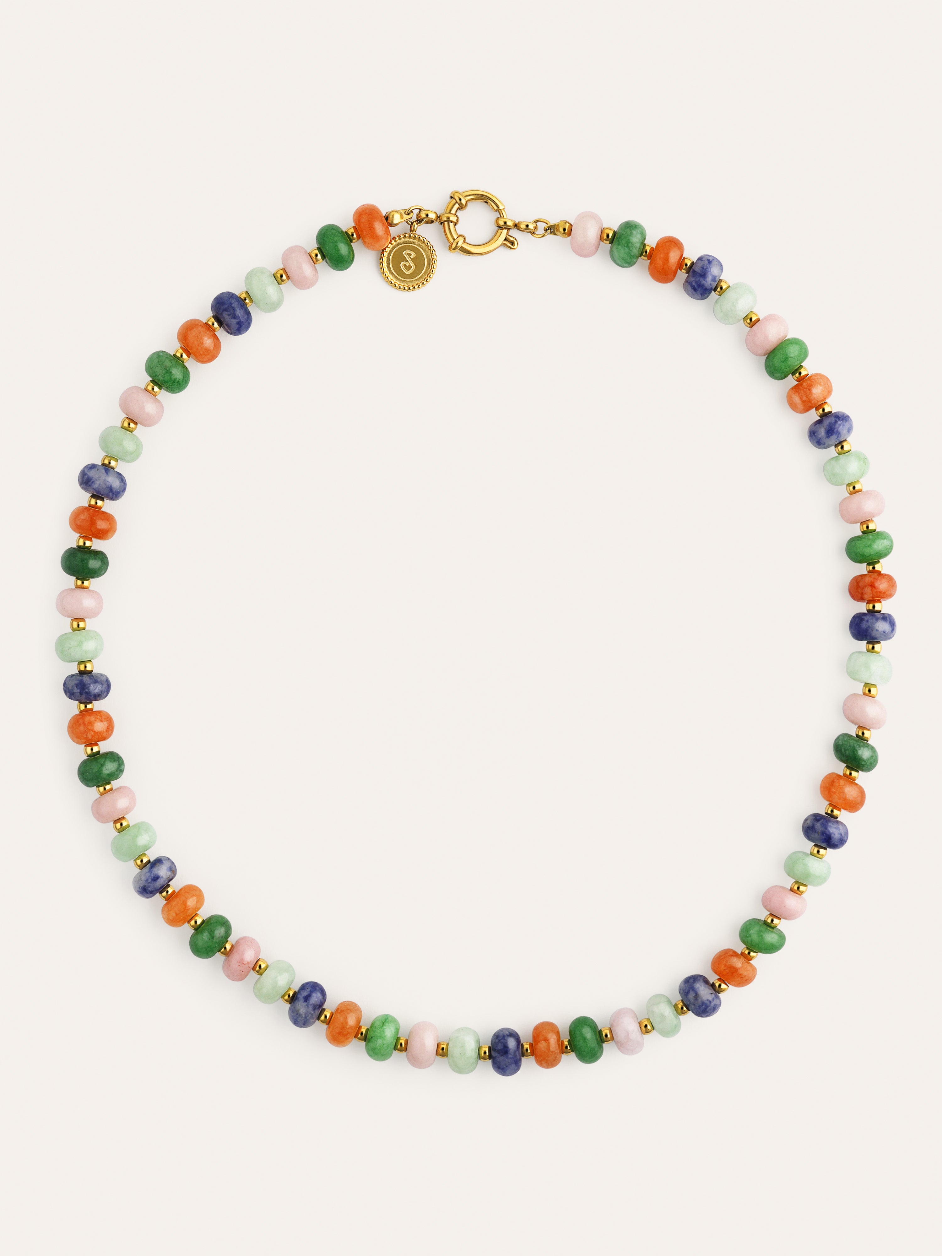Halskette Alpine Stones Edelstahl mit Goldbeschichtung