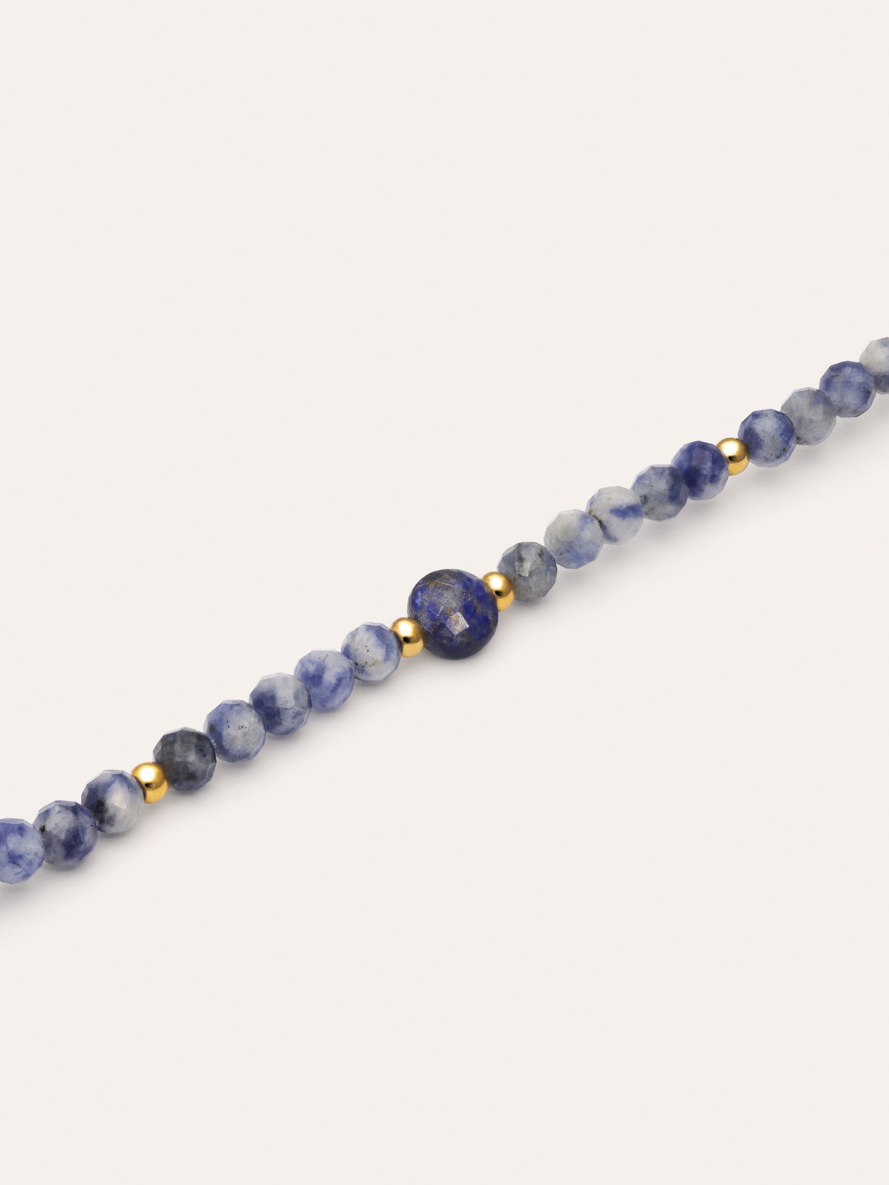 Amulet Kyanit Halskette Edelstahl vergoldet