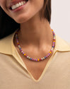 Collar Bali Stones Acero Baño Oro