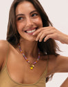 Collar Bali Stones Acero Baño Oro