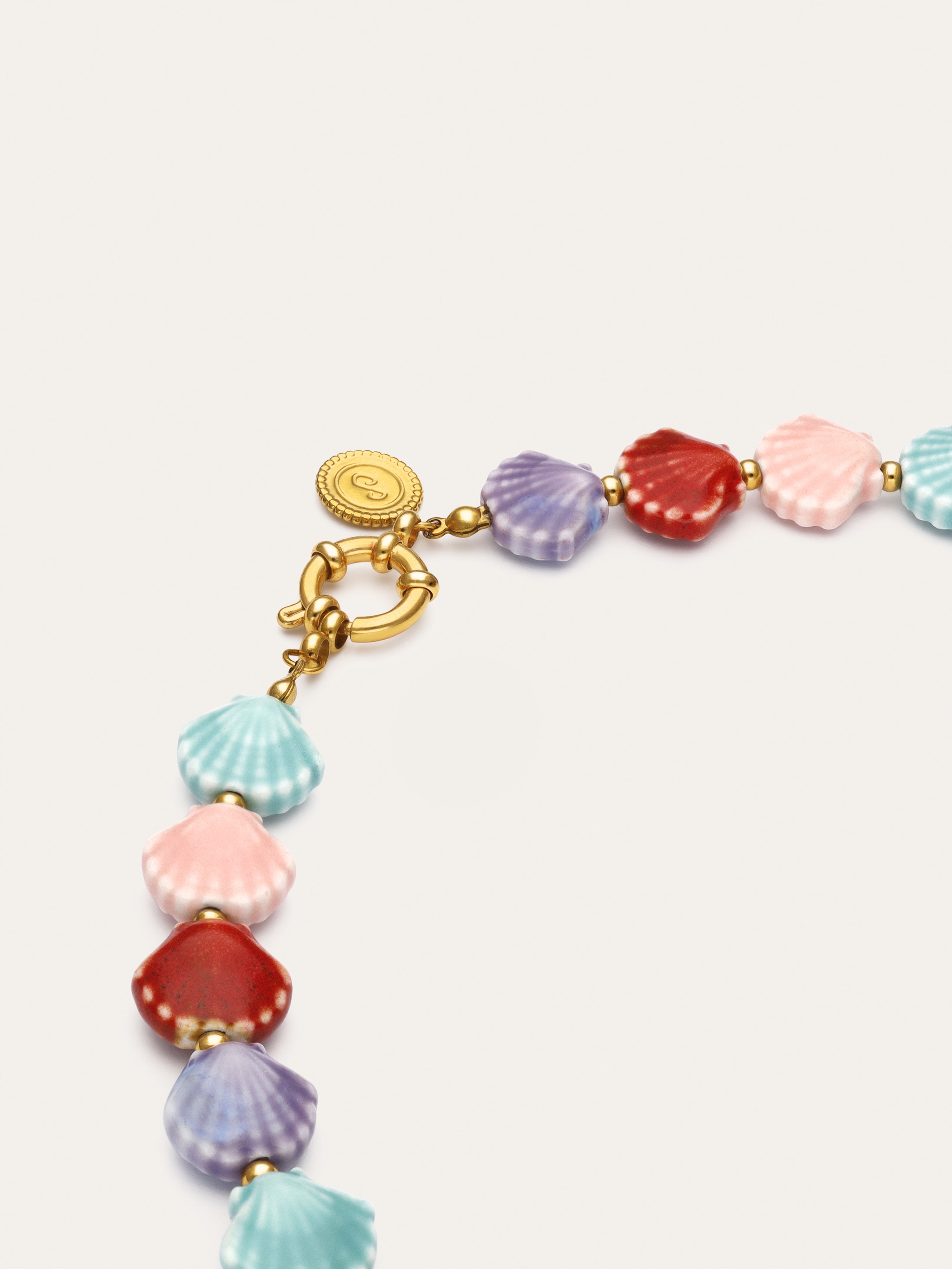 Collier Begur Coquillages Acier Plaqué Or