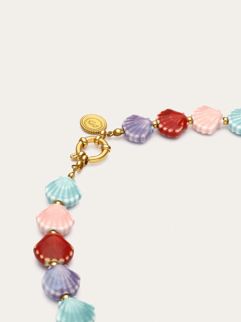 Collier Begur Coquillages Acier Plaqué Or