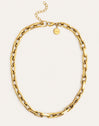 Collar Big Link Acero Baño Oro