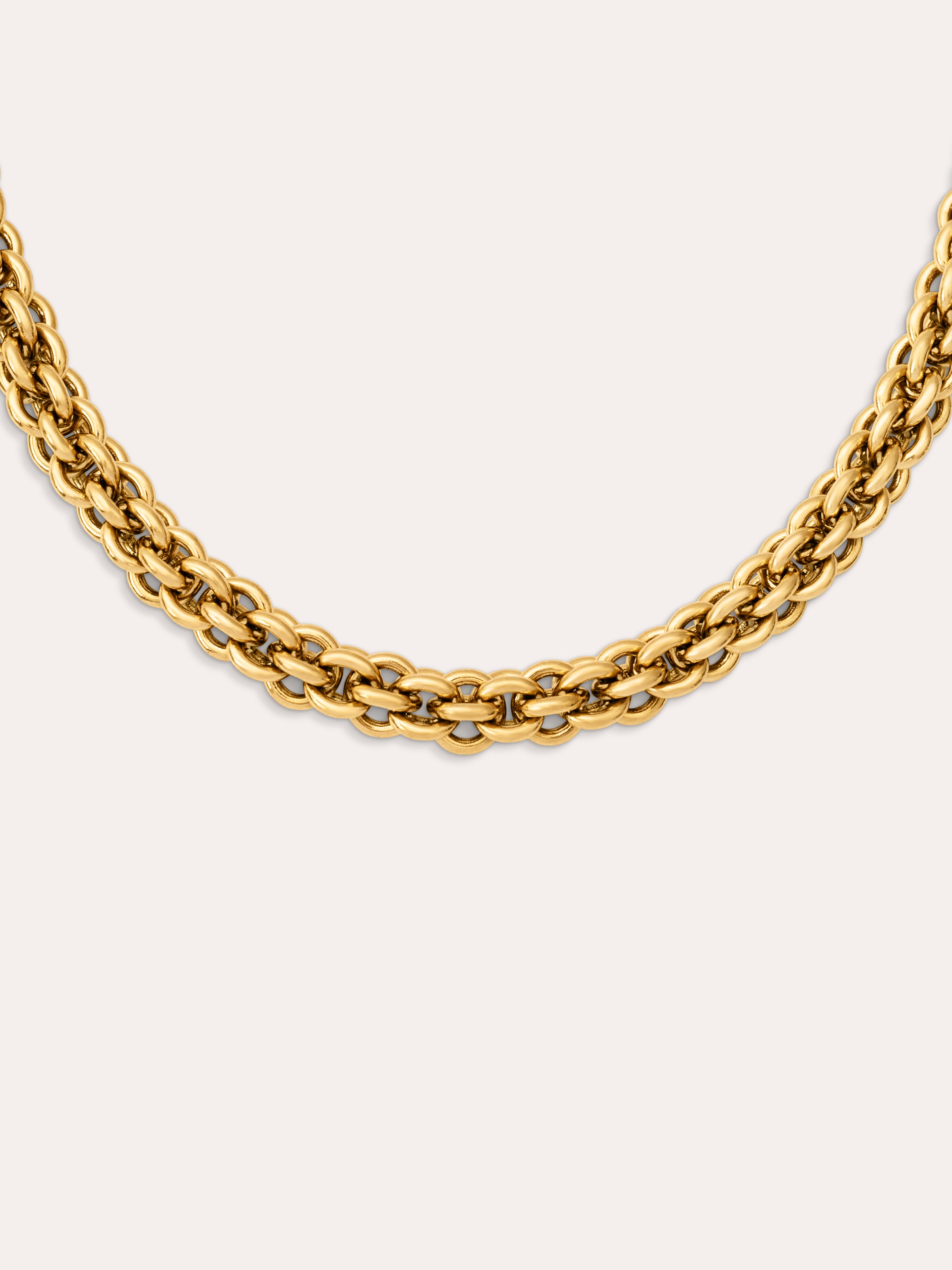 Big Rope Stainless Steel Gold Necklace