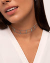 Blue Havana Stainless Steel Choker