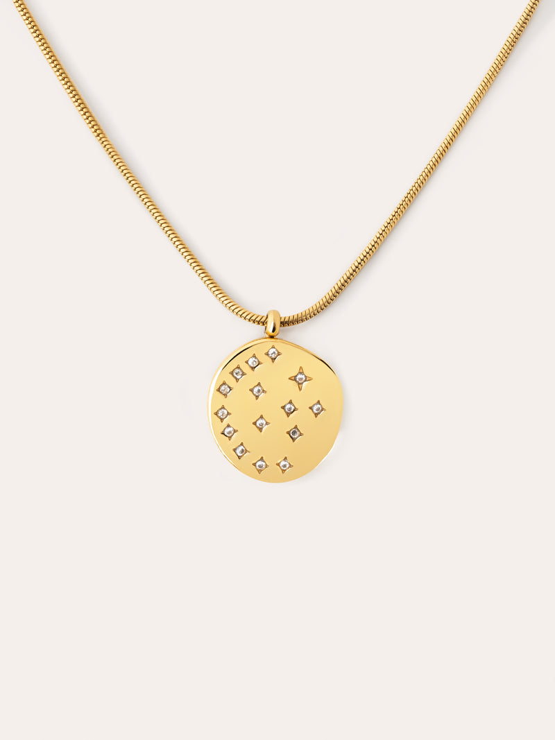 Collier Bling Acier Plaqué Or