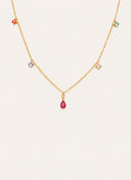 Collier Cascade Colors plaqué or
