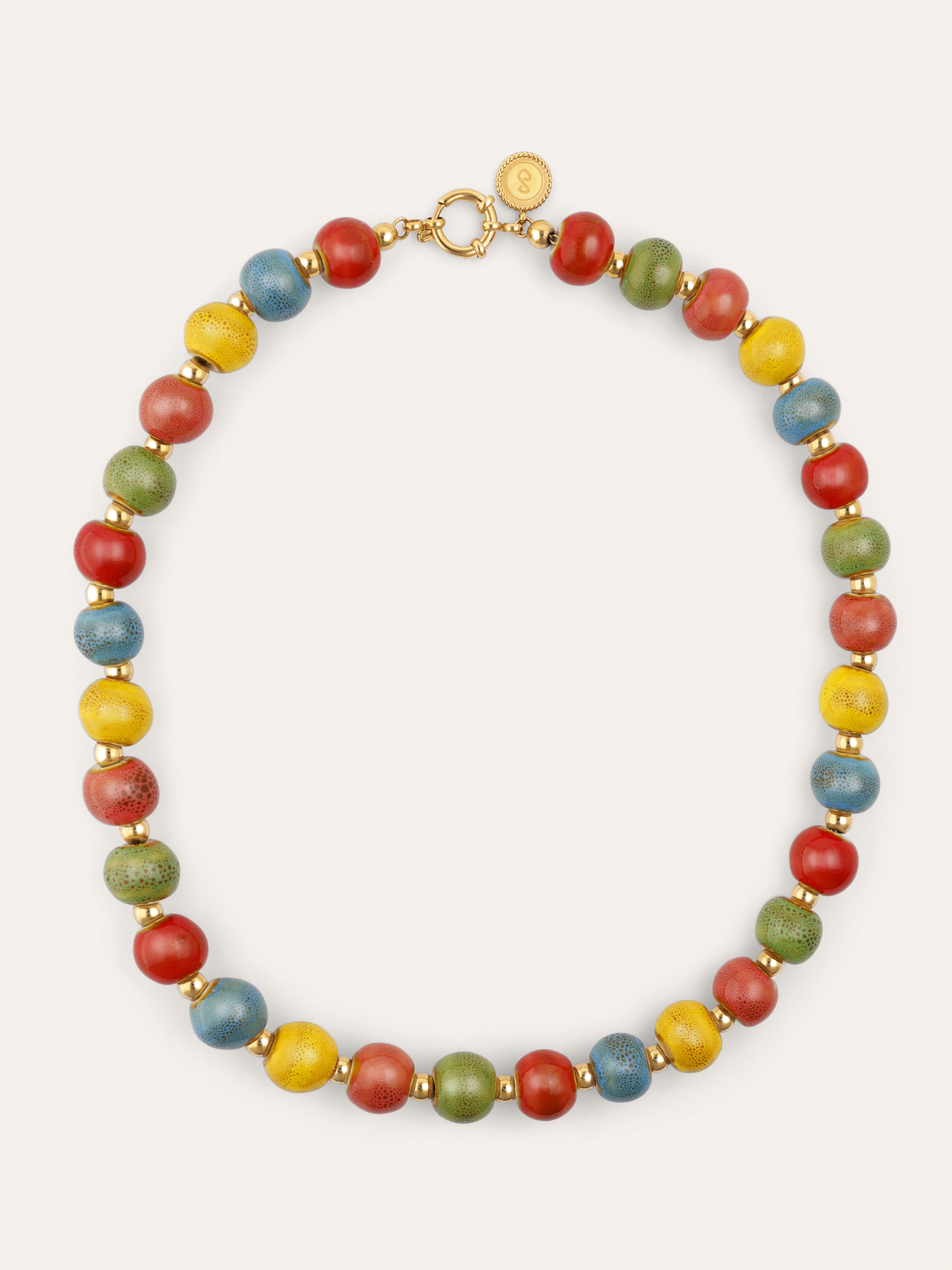 Collier Cannelle Acier Plaqué Or
