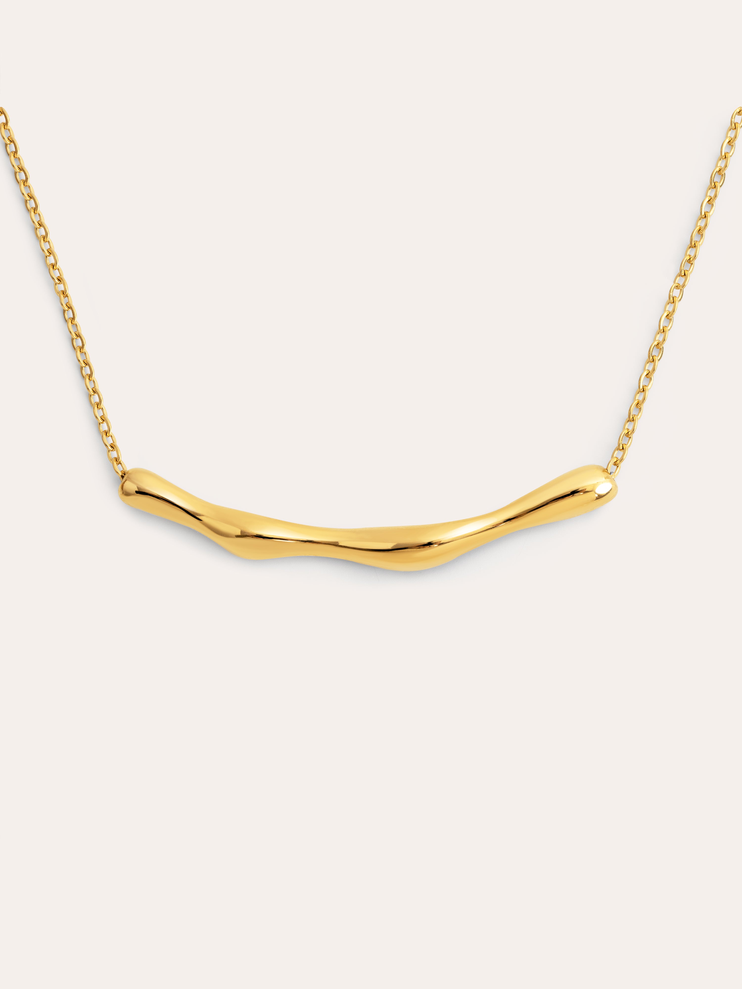 Cane Stainless Steel Gold Necklace