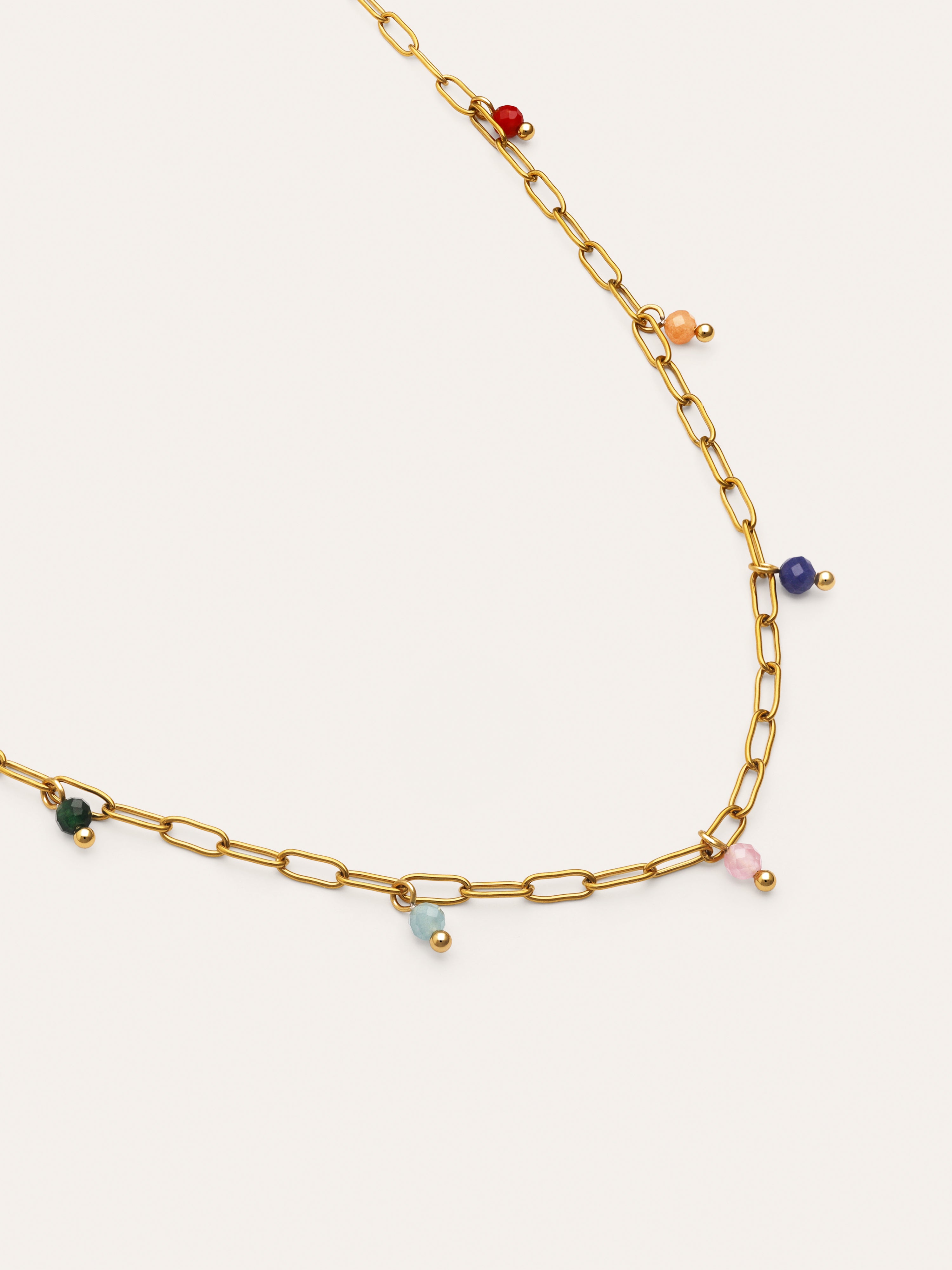 Collier Chic Dancing Stones Acier Plaqué Or