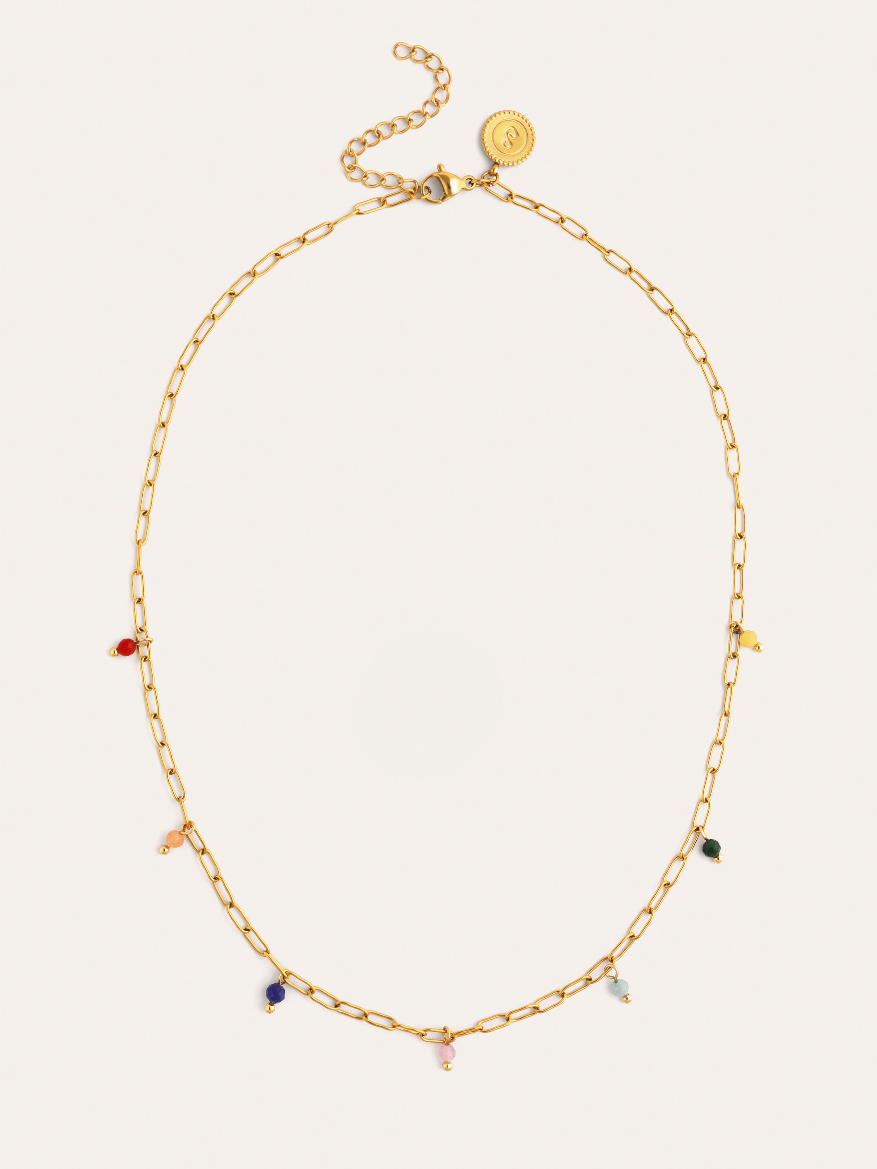 Collier Chic Dancing Stones Acier Plaqué Or