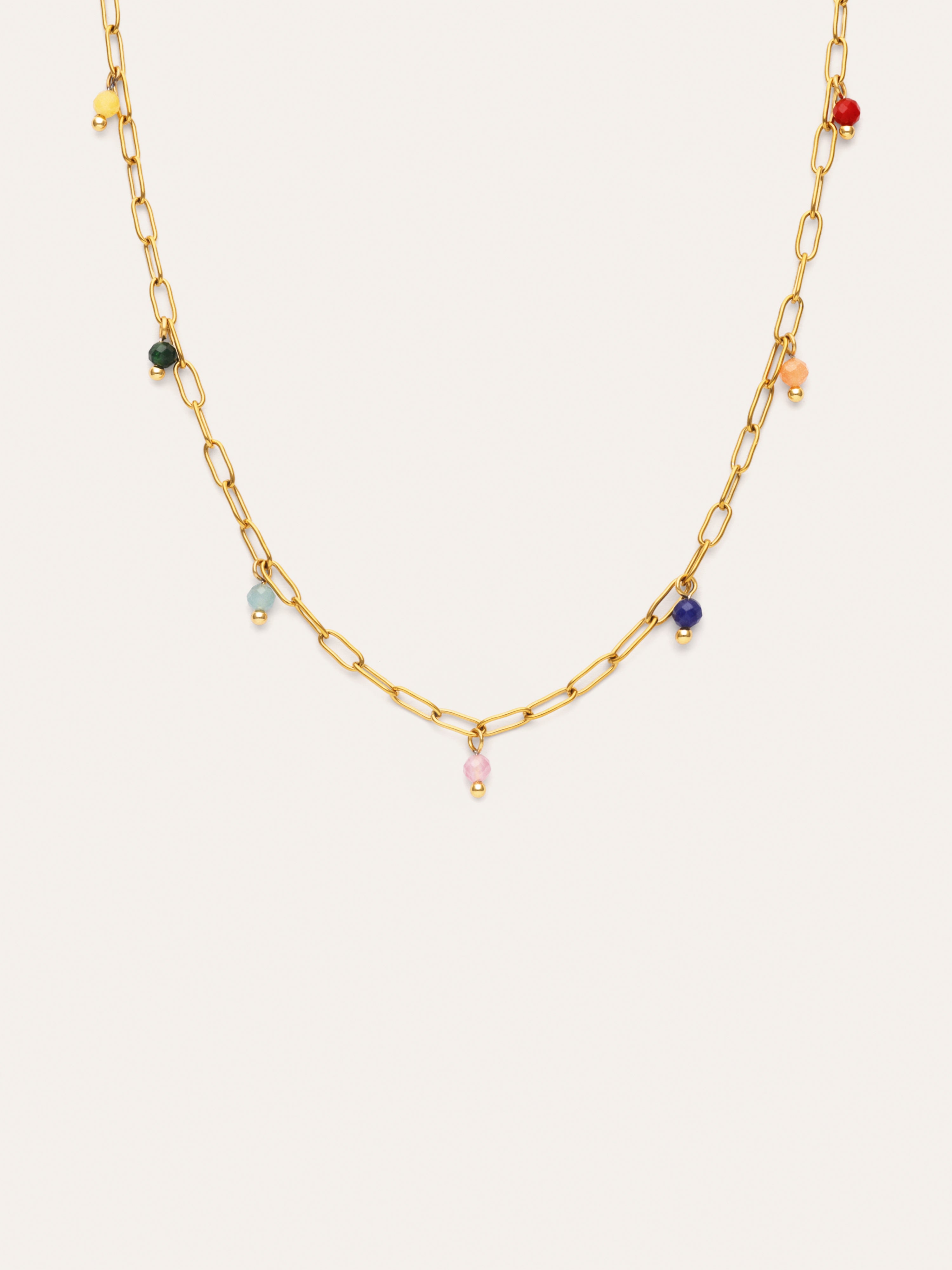 Collier Chic Dancing Stones Acier Plaqué Or