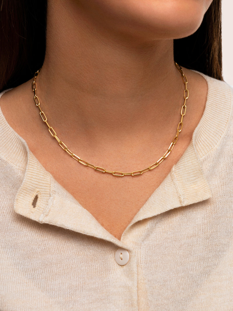Halskette Chic Edelstahl mit Goldbeschichtung